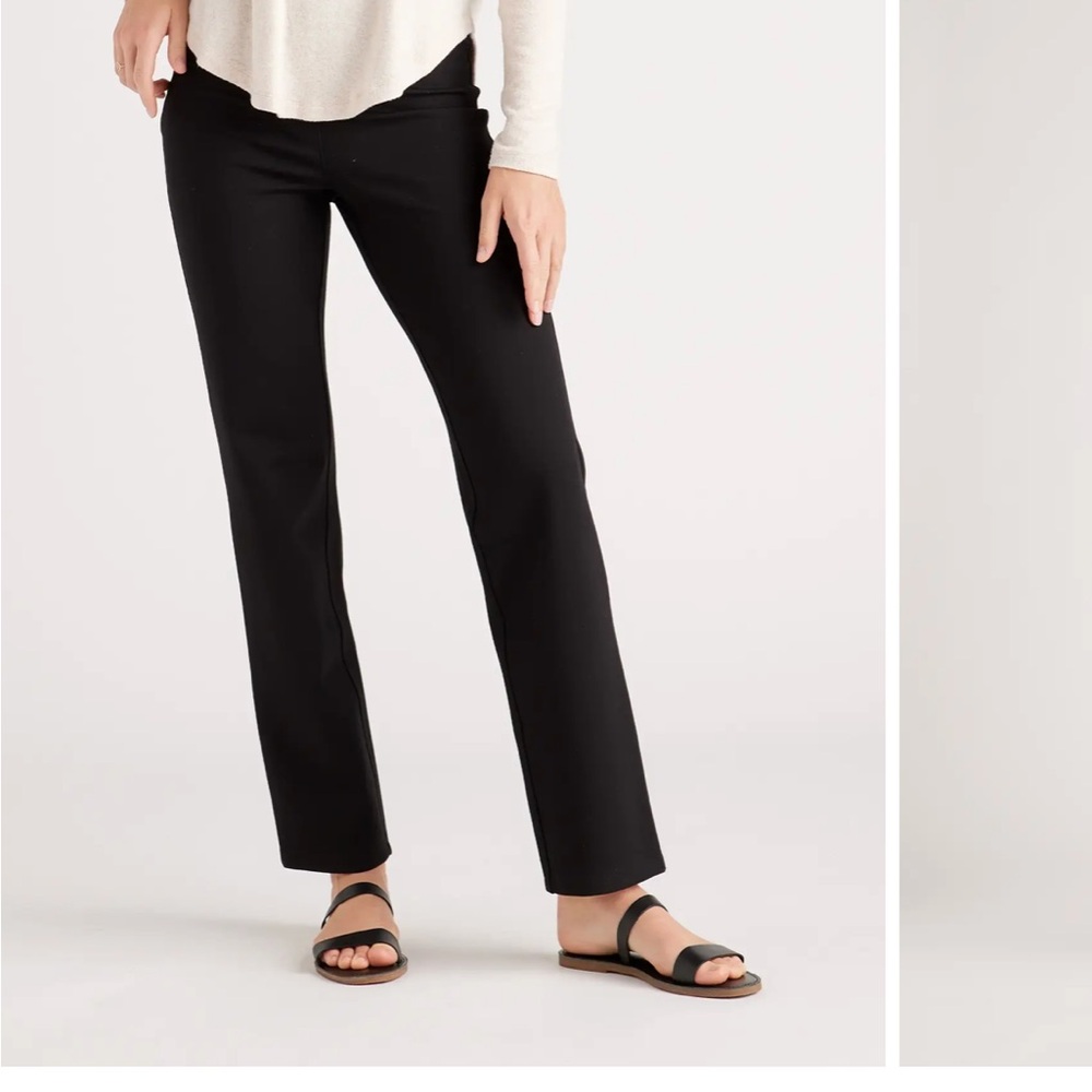 Quince Ultra Stretch Ponte Straight Leg Pant Petite M